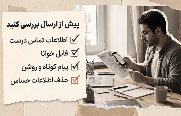 بررسی رزومه حرفه‌ای پیش از ارسال